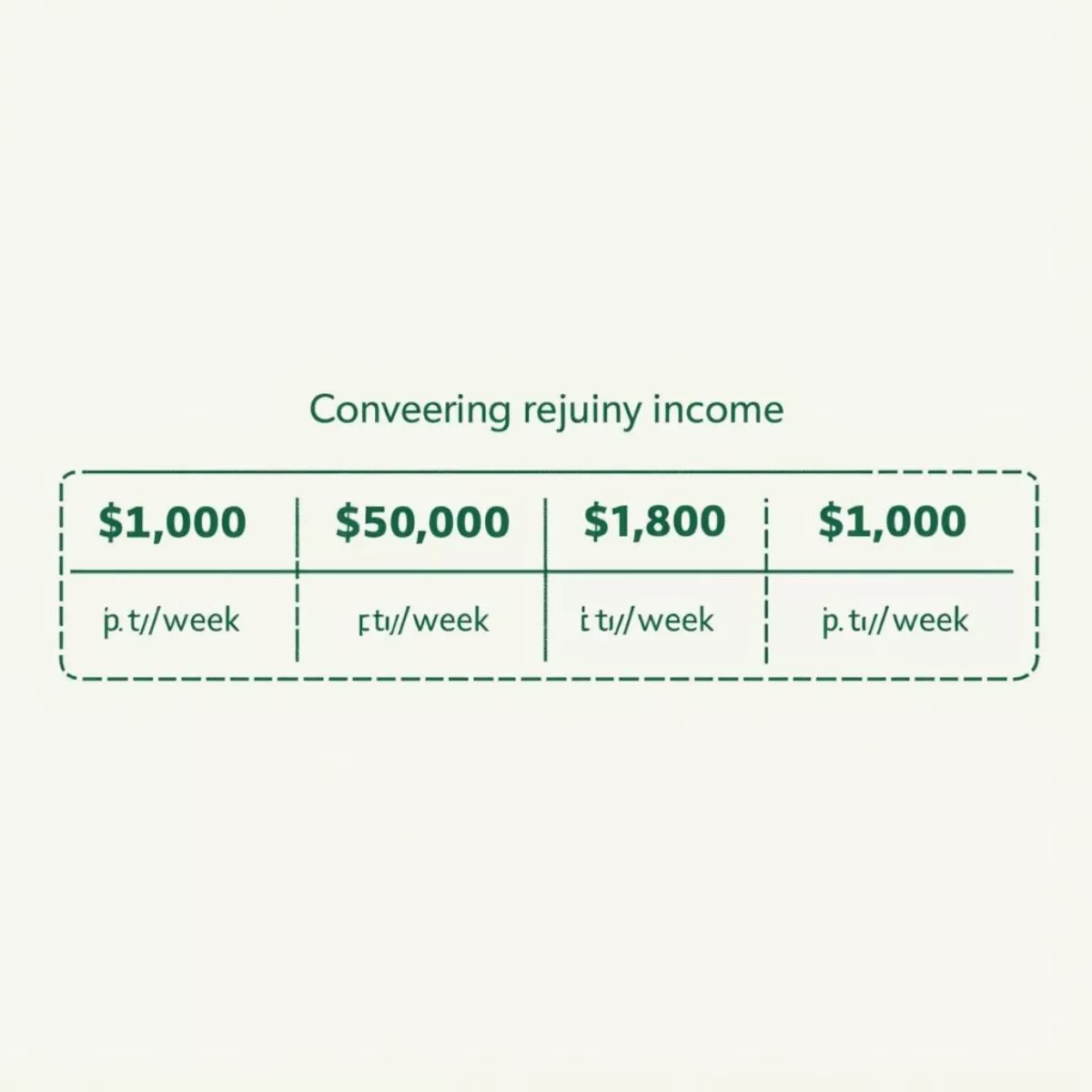 Weekly To Annual Income Conversion Table