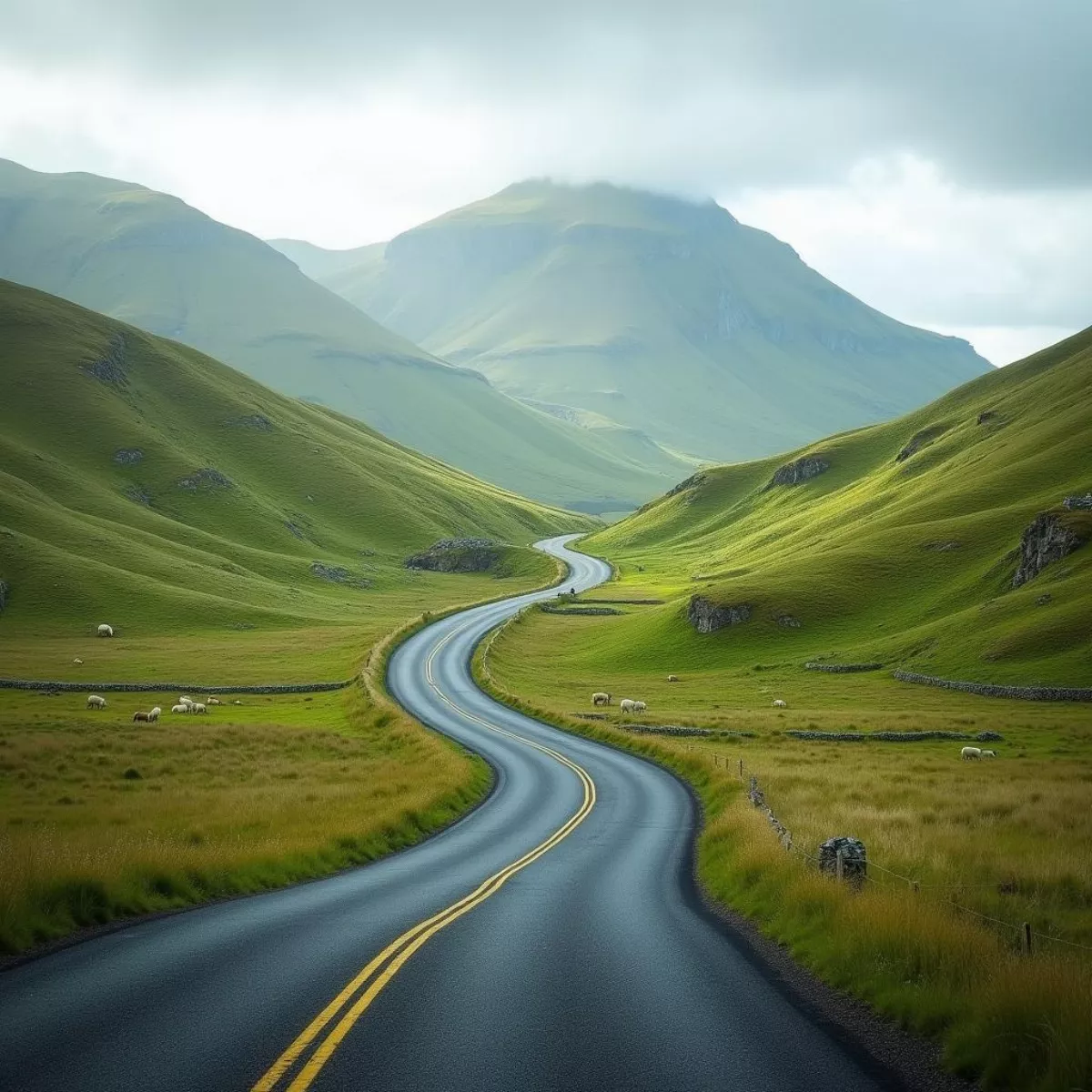 Scenic Drive Through Ireland