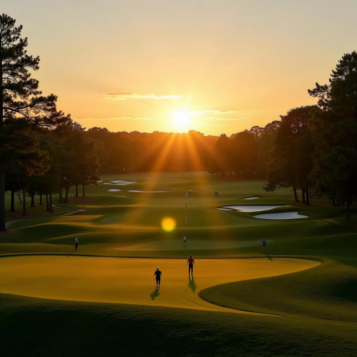 Winged Foot Golf Course Sunset View