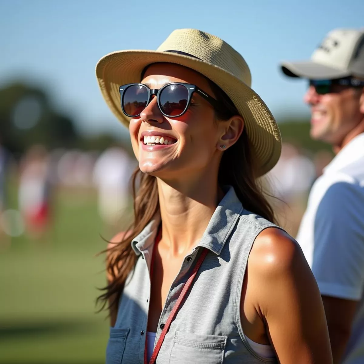 Woman Spectator At Pga Tournament