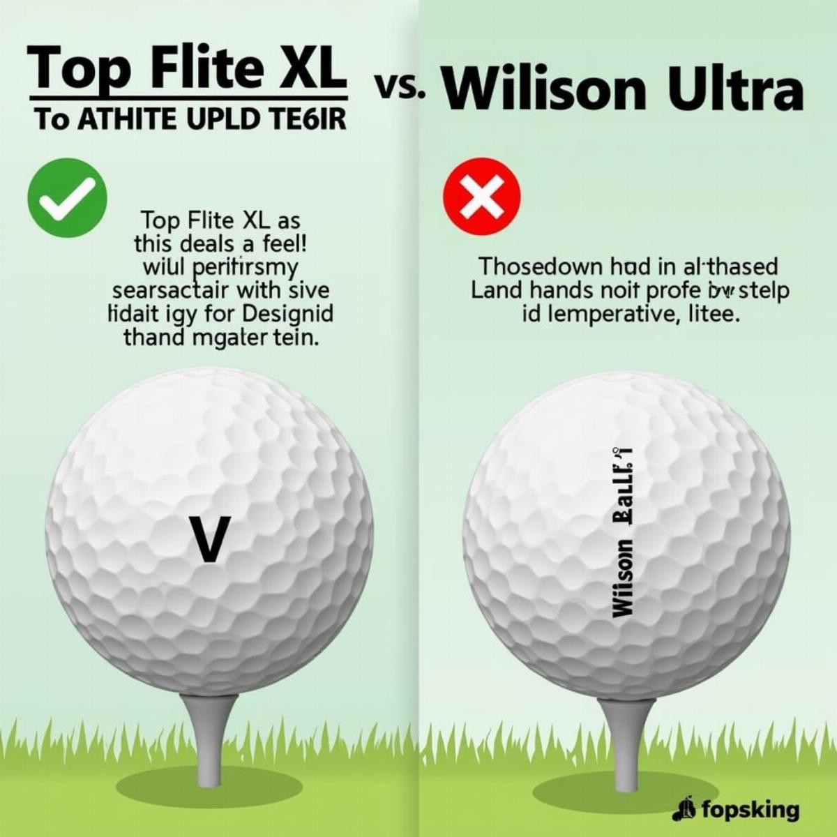 Top Flite Xl And Wilson Ultra Golf Balls For High Handicappers