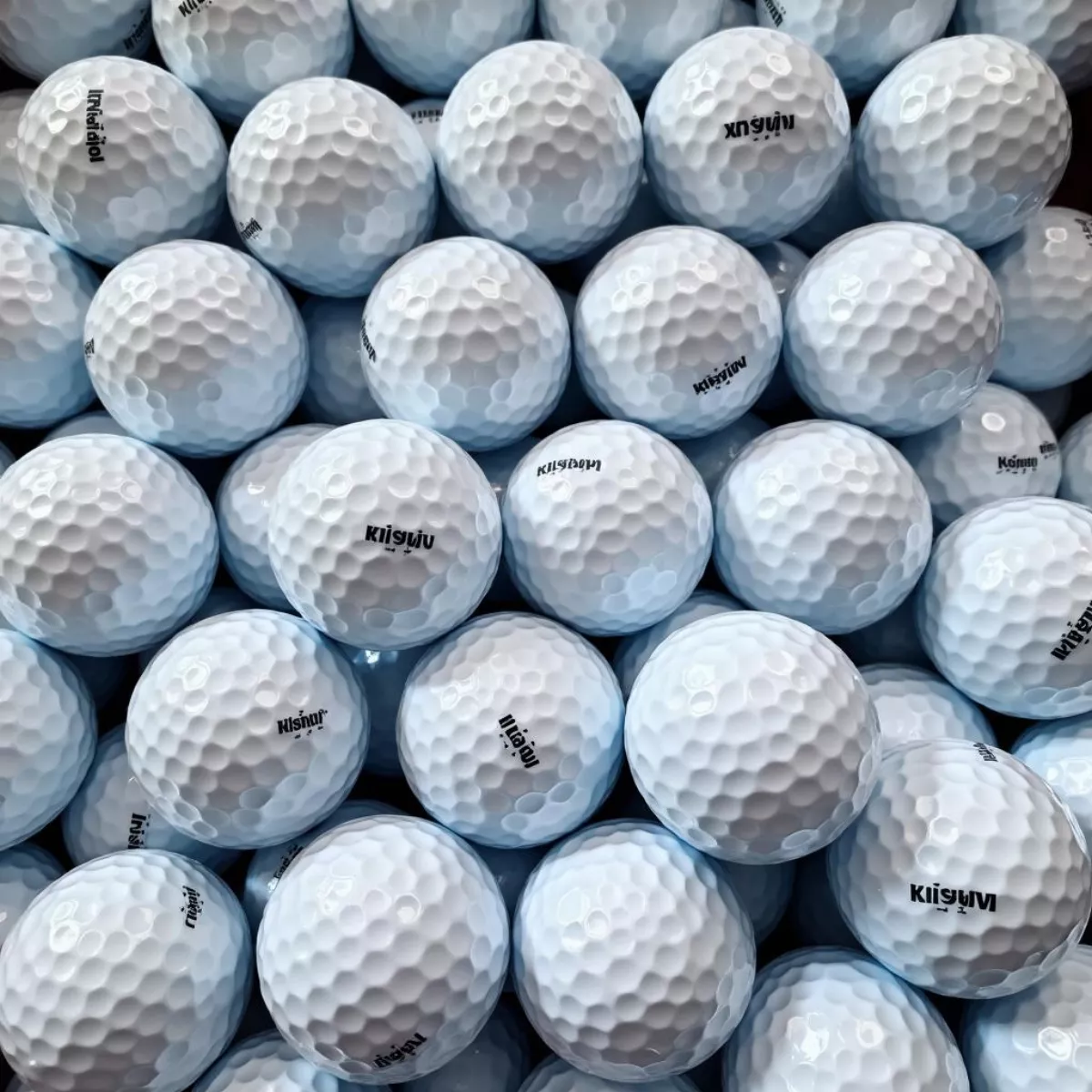 Pile Of X Out Golf Balls