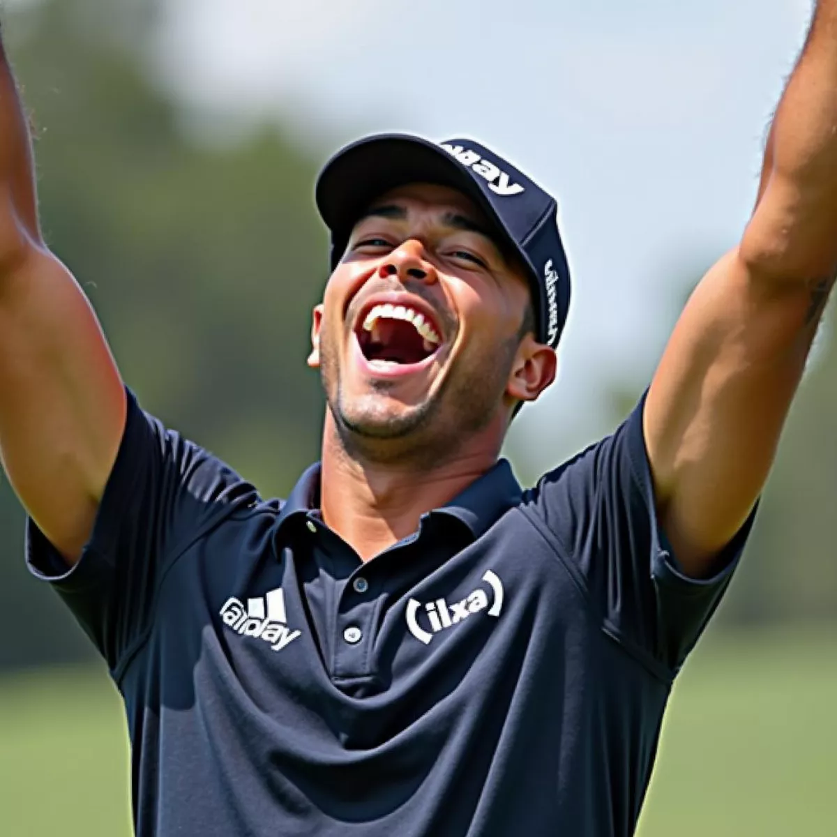 Xander Schauffele Victory Celebration