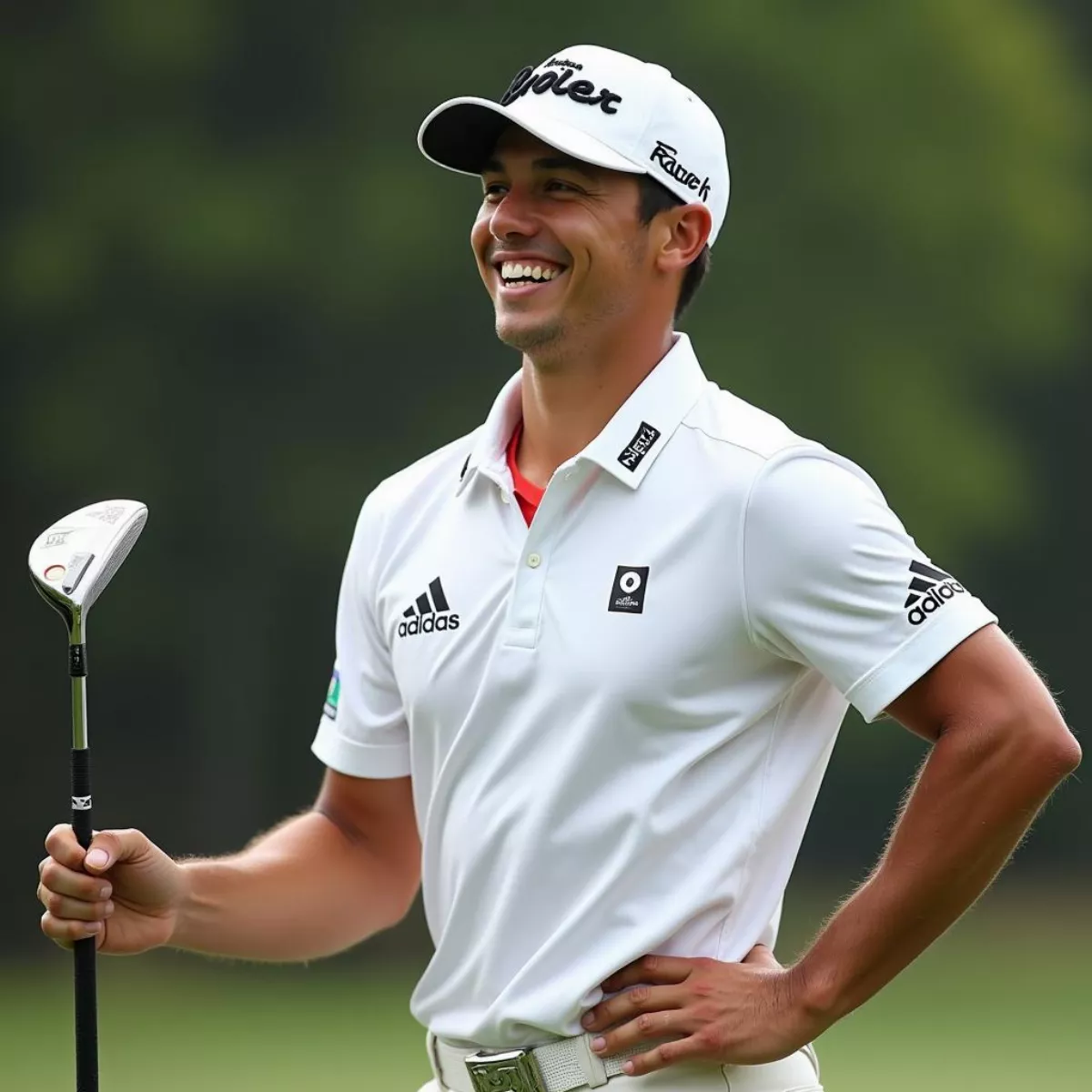 Xander Schauffele Holding His Driver