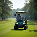 Yamaha Golf Cart On Golf Course