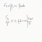 Formula for converting feet to yards