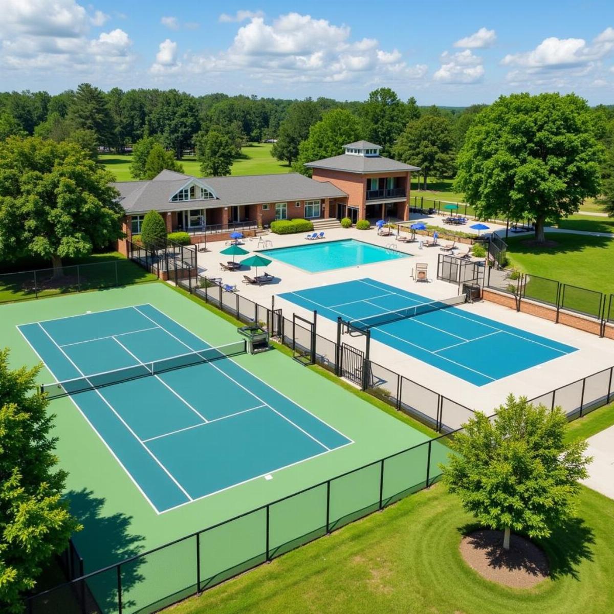 Yeamans Hall Tennis Courts and Swimming Pool