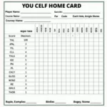 Example of a Golf Scorecard